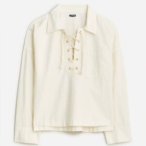 J.Crew Lace-up pullover shirt NWT Size XS
